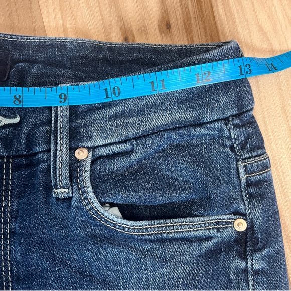 Mother Jeans Women's 25 High Waisted Looker Ankle Fray Skinny Close To The Edge - Picture 4 of 11